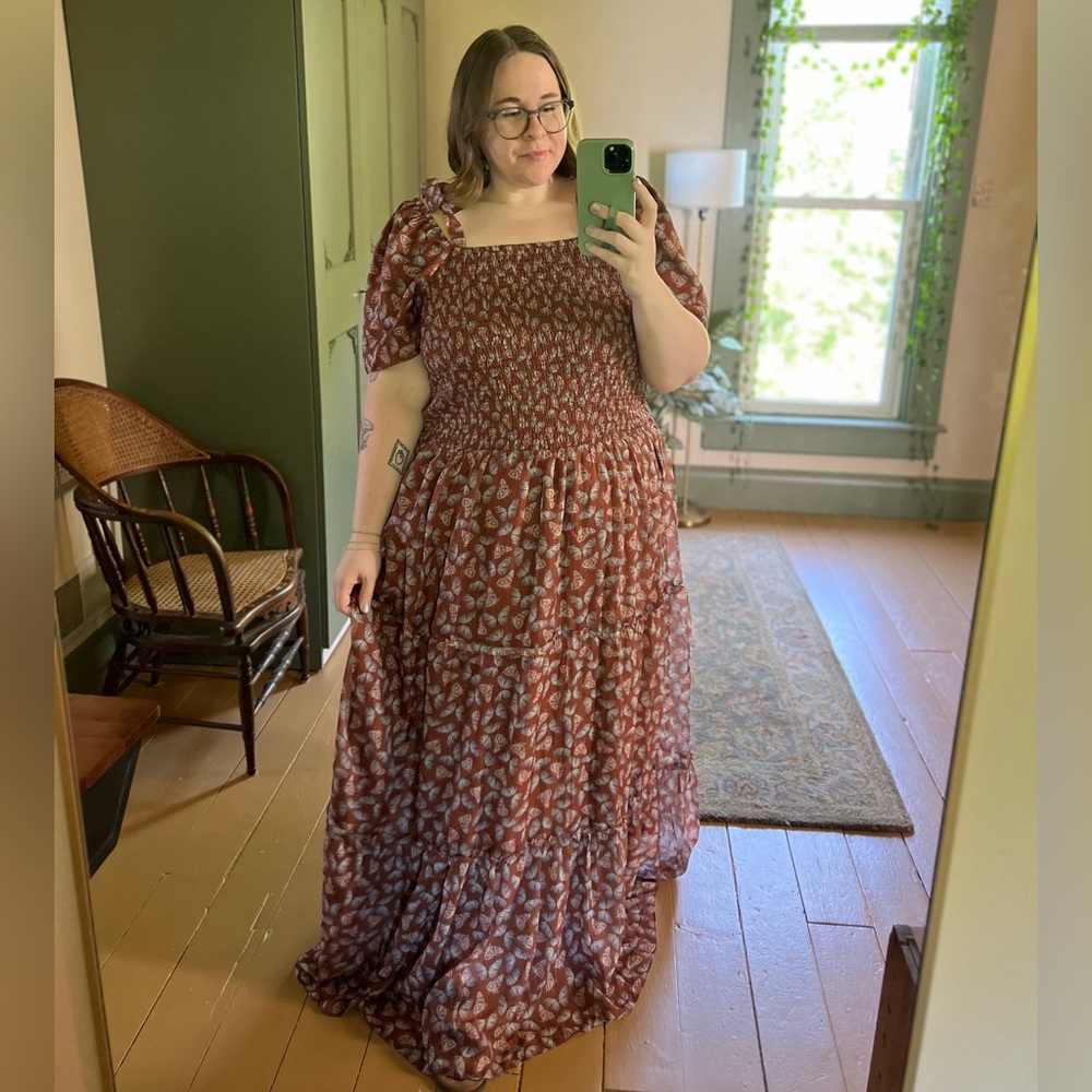 3X Ivy City Co Butterfly Maxi Dress